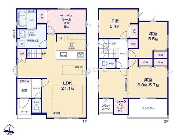 3SLDKの魅力的な間取り!LDKはゆったりとした空間で、ご家族との団らん時間が、より一層充実したものになりますね。家族との仲が深まり、自然と笑顔が増えます!