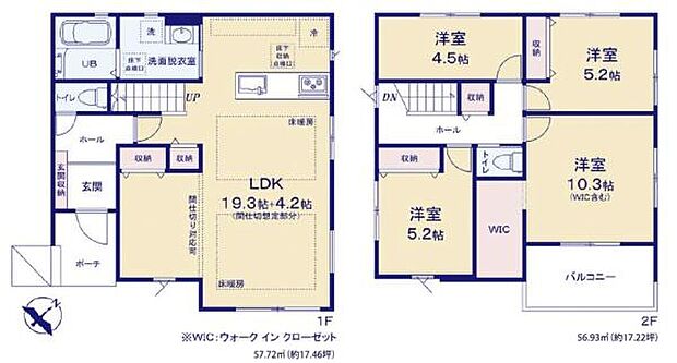 4LDKの魅力的な間取り！LDKはゆったりとした空間で、ご家族との団らん時間が、より一層充実したものになりますね。家族との仲が深まり、自然と笑顔が増えます！