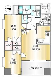 アスティミア御池東洞院通 2LDKの間取図画像