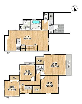 間取り 明石市東野町1期1号棟　新築戸建