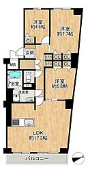 ネオコーポ明舞壱番館 3LDKの間取図画像