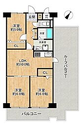 ドルミハイツ垂水A棟 3LDKの間取図画像