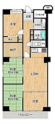 ネオコーポ明舞壱番館 4LDKの間取図画像