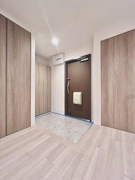 【玄関】玄関壁面にはシューズボックスを設けており、玄関回りをすっきりと見せることができます。