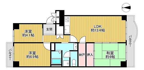 【間取り】1980年2月築。3SLDK