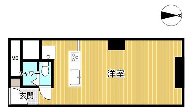 チサンマンション第8新大阪(1R) 7階の間取り
