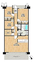 ガーデンウェルズ浜寺公園シャイン・コート 3SLDKの間取図画像