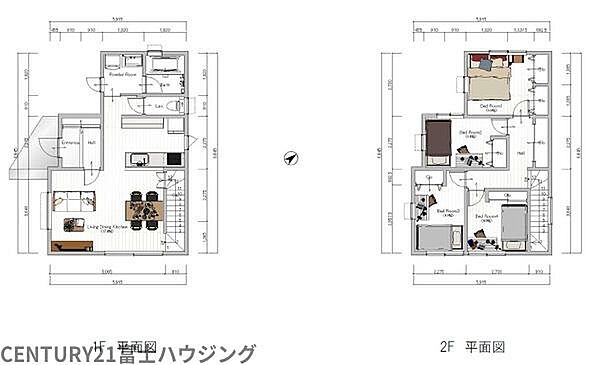 建物プラン例：建物価格3058万円、建物面積87.86平米※費用は概算を含むため、異なる場合がございます。