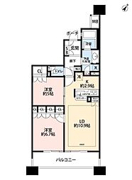 ウェリスガーデンちばみなと公園 2LDKの間取図画像