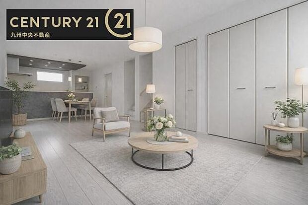 ※掲載の家具およびCG加工はあくまでイメージであり、販売価格には含まれておりません。【リビング】暖かな光が包み込んでくれるLDKは家族みんなが自然と集まる場所。快適でゆったり寛げる空間です。