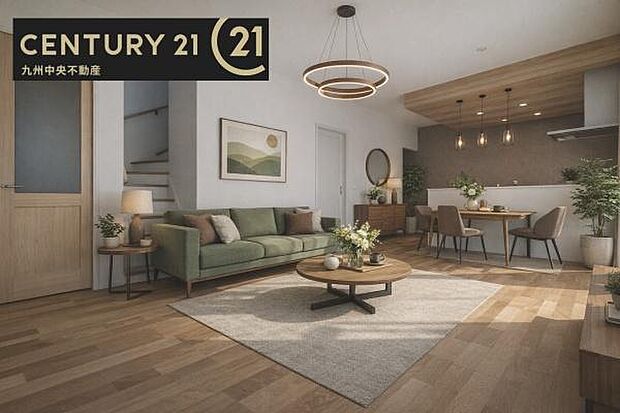 ※掲載の家具およびＣＧ加工はあくまでイメージであり、販売価格には含まれておりません。【リビング】暖かな光が包み込んでくれるLDＫは家族みんなが自然と集まる場所。快適でゆったり寛げる空間です。