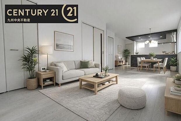 ※掲載の家具およびＣＧ加工はあくまでイメージであり、販売価格には含まれておりません。【リビング】暖かな光が包み込んでくれるLDＫは家族みんなが自然と集まる場所。快適でゆったり寛げる空間です。