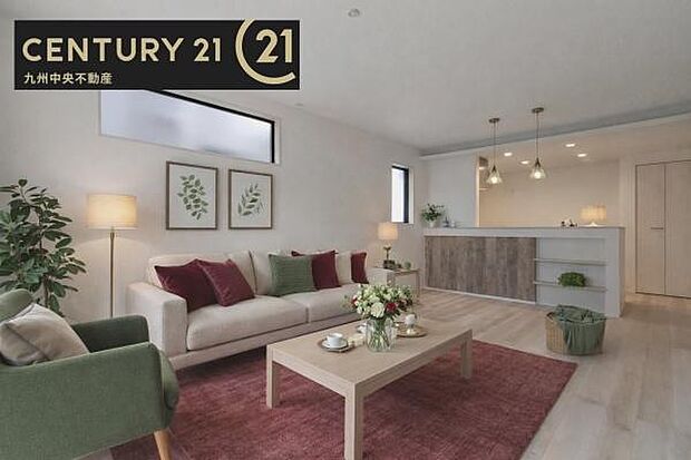 ※掲載の家具およびCG加工はあくまでイメージであり、販売価格には含まれておりません。【リビング】暖かな光が包み込んでくれるLDKは家族みんなが自然と集まる場所。快適でゆったり寛げる空間です。