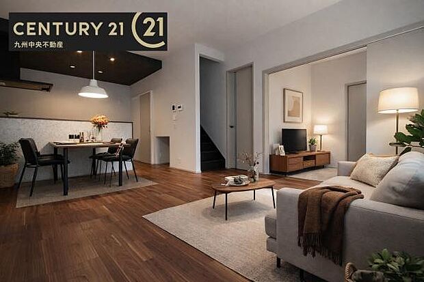 ※掲載の家具およびCG加工はあくまでイメージであり、販売価格には含まれておりません。【リビング】暖かな光が包み込んでくれるLDKは家族みんなが自然と集まる場所。快適でゆったり寛げる空間です。