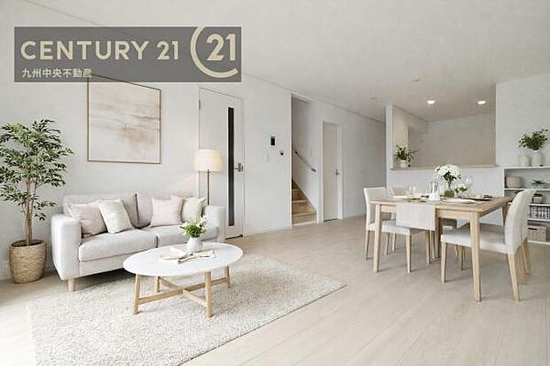 ※掲載の家具およびCG加工はあくまでイメージであり、販売価格には含まれておりません。【リビング】暖かな光が包み込んでくれるLDKは家族みんなが自然と集まる場所。快適でゆったり寛げる空間です。