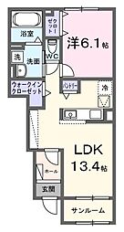 ステラ守山 今宿 1LDKの間取図画像