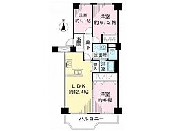 茨木レックスマンションＡ棟 3LDKの間取り