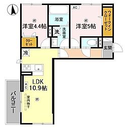 LUMIERE DU SOIR DEUX 2LDKの間取図画像