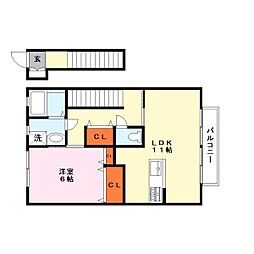 間取図画像 1LDK