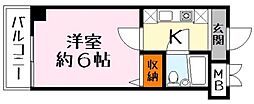 プレアデス 1Kの間取図画像