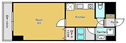 エンゼルプラザイースト1 1Kの間取図画像