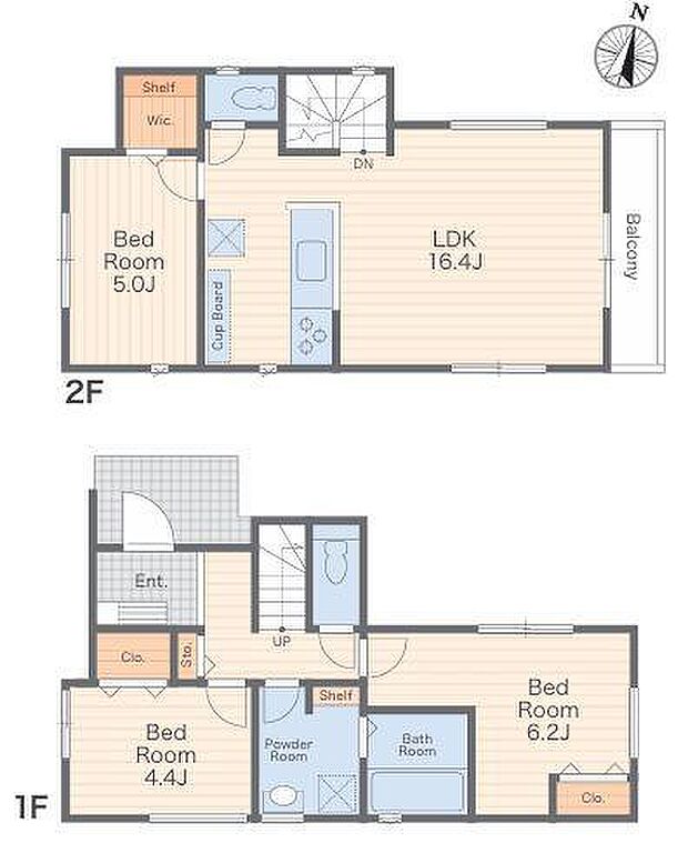3LDKのファミリーにピッタリな間取り。