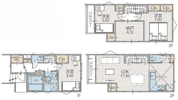 4LDKのファミリーにピッタリな間取り。