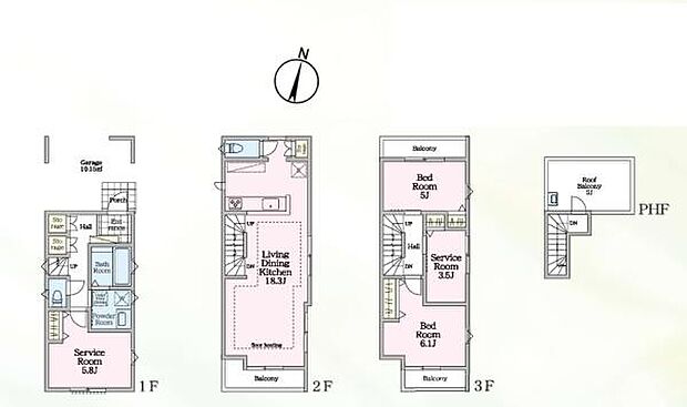 3SLDKのファミリーにピッタリな間取り。