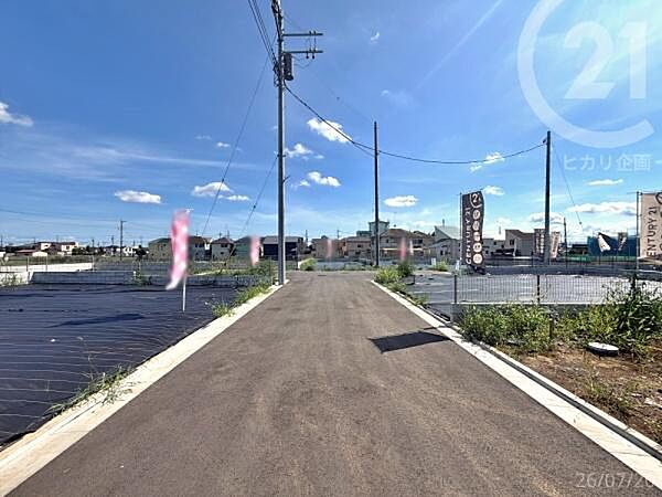 新設5m幅員道路が通る新街区。