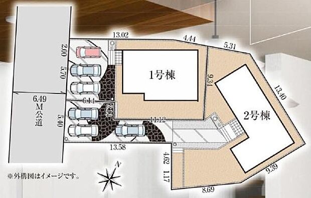 2号棟 敷地延長の土地です