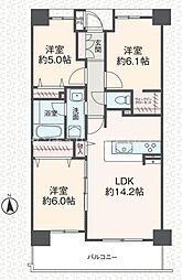 ライオンズマンション八王子第8 3LDKの間取図画像