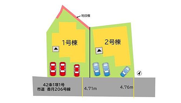 駐車場3台以上可能！