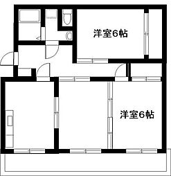 大淀ハイツ 3DKの間取図画像