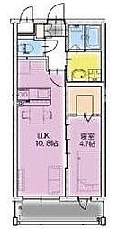 （仮）潮見町マンション 302 3階1LDKの間取り