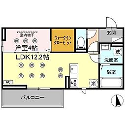 D-resena Solaire 1LDKの間取図画像