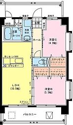 エステートSAKURA 2LDKの間取図画像
