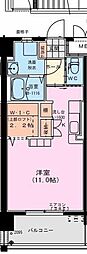 サンライズコート ワンルームの間取図画像
