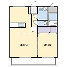 K・plendeur 1LDKの間取図画像