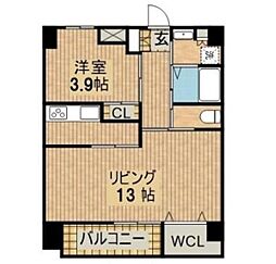 ロイヤルメゾン谷川 1LDKの間取図画像