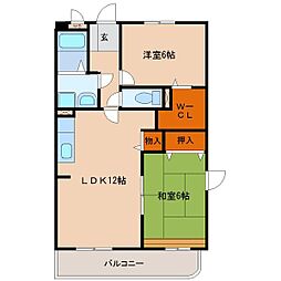 サンヴィラージュ 2LDKの間取図画像