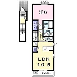 シルバーストーン2 1LDKの間取図画像