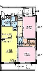 仮)小松SPマンション 2LDKの間取図画像