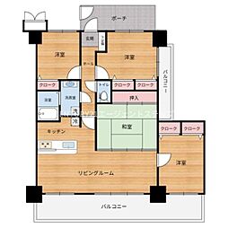 サーパス大橋南 4LDKの間取図画像