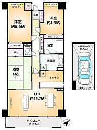 アパガーデンコート成田駅前 3LDKの間取図画像
