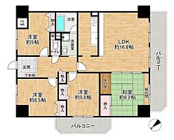 ライオンズマンション加古川リバーサイド 4LDKの間取図画像