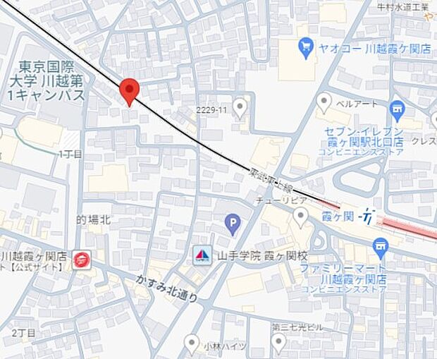 東武東上線「霞ヶ関」駅の南口より徒歩6分の好立地です