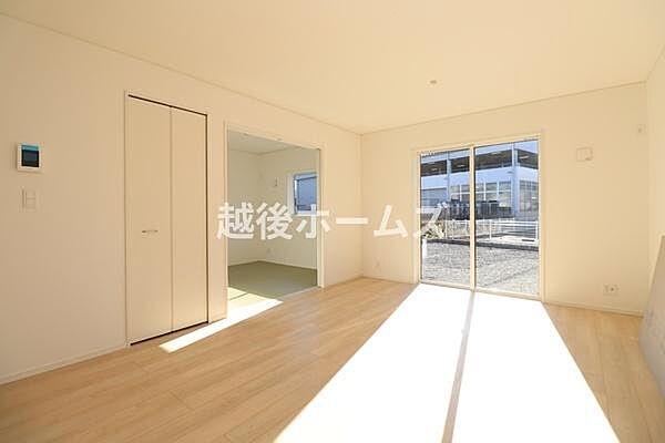 ダイニングテーブル・ソファーも配置できるゆとりある設計になっております。