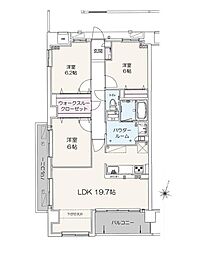 アルファスマート女池上山 3LDKの間取図画像