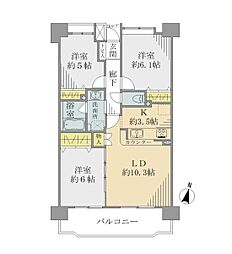 ダイアパレス新光町 3LDKの間取図画像