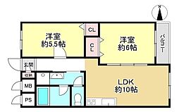 間取図画像 2LDK